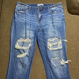 Ripped High Wasted Boyfriend Jeans